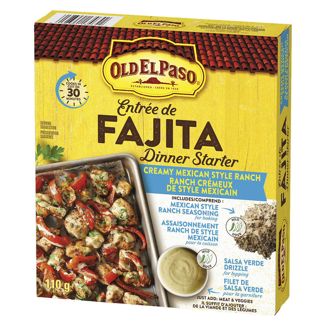 Entrée de fajita Ranch crémeux de style mexicain Old El Paso